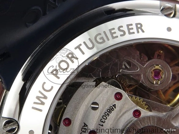 MIROTIME 0412 Casual Portuguese Chrono IW3716 Z+F 1:1 Best Edition White Dial on Blue Rubber Strap A 7016